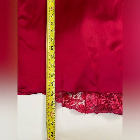 J.C. Penney Vintage 80s Pink Lace Satin Party Prom Dress size 11/12 - Picture 14 of 16